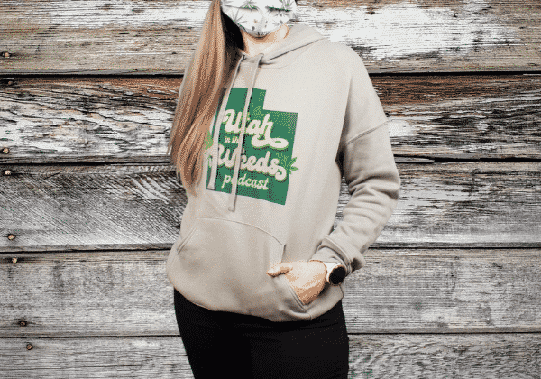holiday gift guide canna-friendly utah in the weeds podcast hoodie